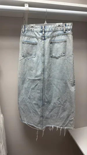 Distressed Denim Skirt Blue Size M thumbnail 2