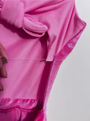 Princess Polly Lucy in the Sky Barbie Pink Glittery Sparkle CutOut Back Sleeveless Romper Small thumbnail 5