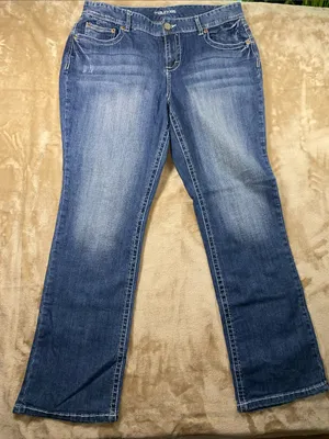 Maurices Dark Blue Flare Jeans with Embroidered Back Pocket thumbnail 3