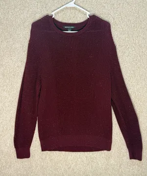 Large Michael Kors‎ sweater MK knit preppy sweater speckled color textured heavy thumbnail 1