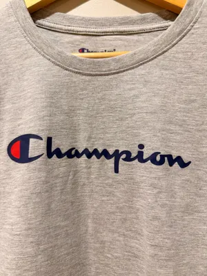 Champion Logo Oversized Shirt Lounge Athleisure Casual Y2K Summer Comfy Everyday thumbnail 2