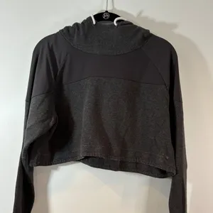 Gymshark X Nikki Blackketter‎ Cropped Hoodie Pullover Athleisure Black Marl-M thumbnail 1