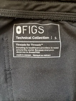 FIGS Zamora Jogger Scrub Pants Black Adjustable Drawstring‎ Scrubs Size Small thumbnail 9