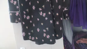 Victoria's Secret heavenly by victoria pj's nightgown floral flowers in black, pink and green size large. thumbnail 9