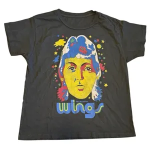 DAYDREAMER Wings / Paul McCartney Tee in Black, Size XS New without Tag thumbnail 1