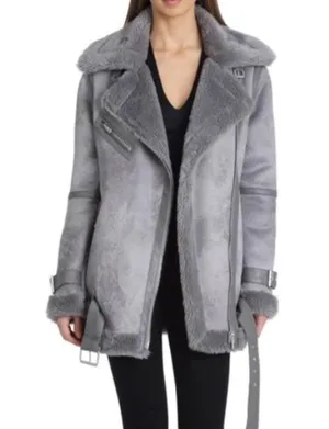 Avec Les Filles Faux Leather Motto Jacket thumbnail 1