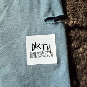Dirty Bleach Gucci Patch Distress Oversized Shirt Blue Size XL thumbnail 10