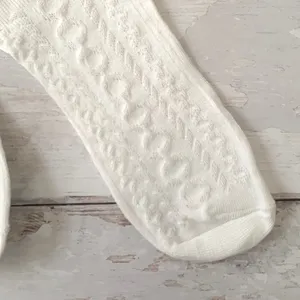 Urban Outfitters Women’s Yellow Green White Knit Pattern Crew Socks Brand NEW thumbnail 3