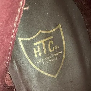 HTC Hollywood Trading Company Folded Cowboy Ankle Boots in Burgundy Sz 37 / 7 US thumbnail 5