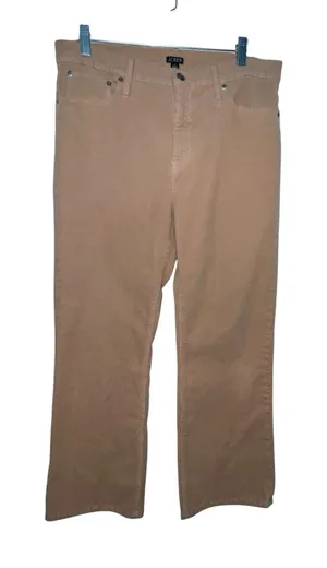 J. Crew Slim Demi Boot Cut Pants Corduroy Tan Khaki Women Sz 31 Preppy‎ BM744 thumbnail 1