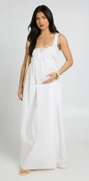 Boohoo Tie Front Detail Maxi Dress thumbnail 1
