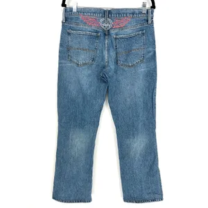 Lucky Brand Y2K Easy Rider Mid Rise Bootcut Jeans 10/30 Embroidered Boho Vibes thumbnail 2