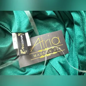ATRIA COUTURE Long Forest Green Evening/Formal Dress Size Large P-35 thumbnail 15