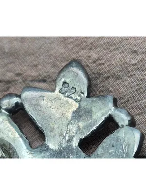 Cute 925 & Marcasite Silver Pierced Stud Earrings Whimsigoth Witchy Classic thumbnail 8