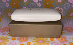 Versace Hard Eyeglass Case, Off-White + Gold Branded Box thumbnail 5