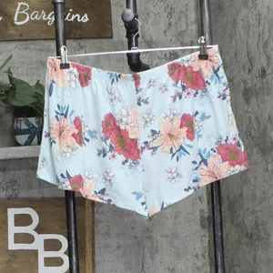 NEW Flora Nikrooz Womens Ribbon Accent Sleep Shorts T90882 Blue Floral L thumbnail 2