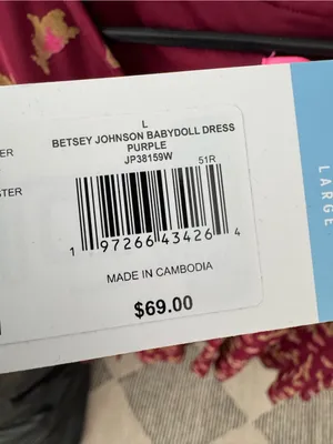 Betsey Johnson Women’s Babydoll Mini Dress L Burgundy Floral Long Sleeve NWT thumbnail 6