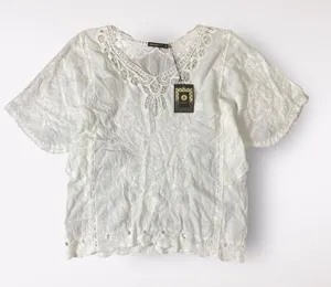 Spiaggia Dolce NWT Sheer Lace Blouse‎ Womens Size M Boho Beachy thumbnail 1