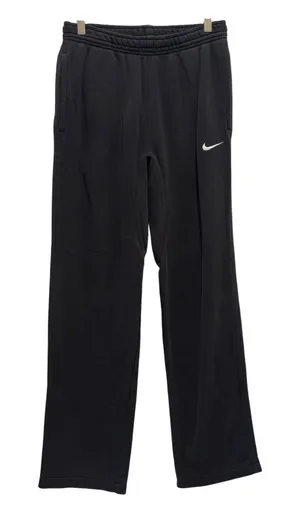 Nike Sweatpants Unisex‎ Small Black Fleece Straight Leg Loungewear Travel Swoosh thumbnail 1