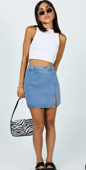 Princess Polly Denim Skirt thumbnail 2