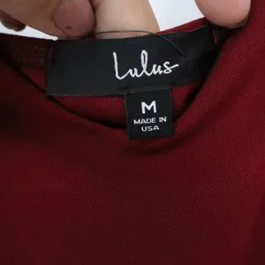 Lulus Burgundy Wine V-Neck Bodycon Wrap Tulip Skirt Cocktail Dress Medium NEW thumbnail 2
