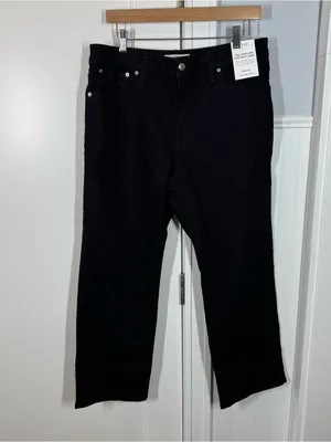 Madewell The Petite Longline Straight‎ Jean in Black Frost Size 31 P NWT thumbnail 2