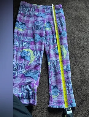 Disney sleepy Eeyore purple do not disturb fuzzy pajama top and bottoms M thumbnail 12