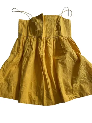 Anthropologie Maeve yellow Babydoll Top Spaghetti strap Size Medium Tunic thumbnail 3