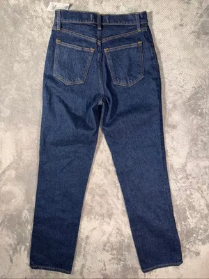 Abercrombie & Fitch 90s Straight Ultra High Rise Jeans Size 26/2R Dark Wash NEW thumbnail 7