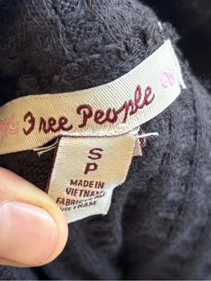 Free People Cotton Waffle Knit Sweater thumbnail 3