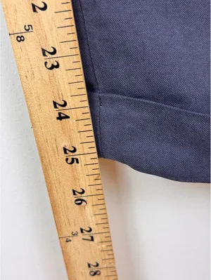 Theory Gil Faxon Navy Silk Blend Pleated Tapered Pants Size 00 Made USA thumbnail 14