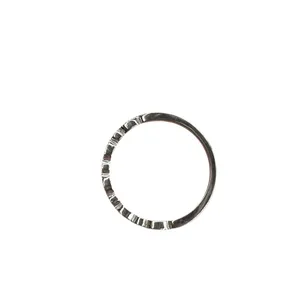 Marquise & Round Shapes Clear Glass Stones Sterling Silver Stackable Ring thumbnail 5