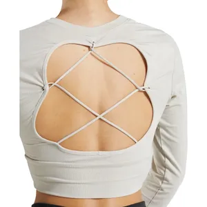 Gymshark Pause Open Back Long Sleeve Crop Top thumbnail 2