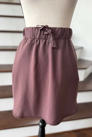 Lululemon On the Fly Dusty Purple Pull On Athletic Mini Skirt thumbnail 1