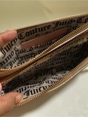 Juicy Couture Heritage Gothic Logo Double Zip Wallet Wristlet Pouch Clutch NWT thumbnail 6