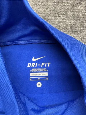Nike Women's Medium Royal Blue Long-Sleeve Dri-FIT Mock Neck Top thumbnail 3