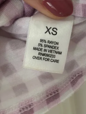 PacSun Light Purple Gingham Spaghetti Strap Cami Crop Top SOFT! thumbnail 3
