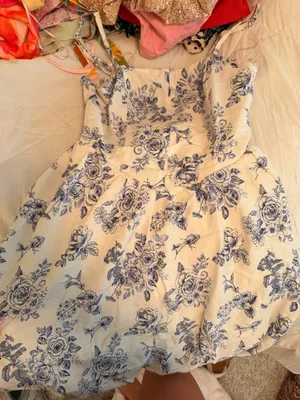 June and Hudson Blue floral dress thumbnail 1