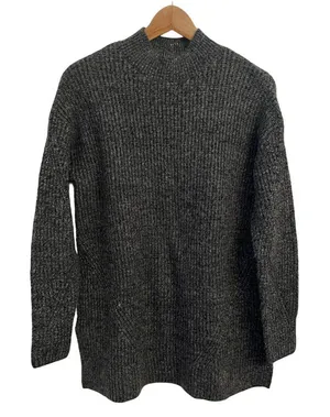 Old Navy Gray mock neck‎ tunic sweater small casual soft comfy thumbnail 1