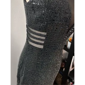 Alexa B fancy going out dress size 4 stretchy black with cut outs slit at the bo thumbnail 2