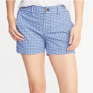 Old Navy Blue & White Patriotic‎ Everyday Gingham Shorts - 6 EUC thumbnail 1