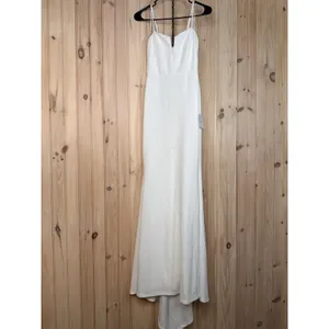 NWT Lulus Finding the One White Mermaid Maxi Dress Bridal Gown Bride Wedding XS thumbnail 5