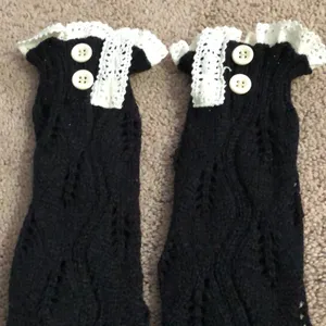 Boutique Black & Beige Boot Socks Tall thumbnail 2