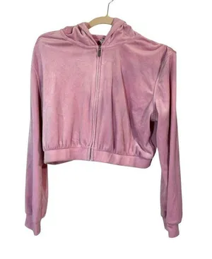 JUICY COUTURE Bling Shorts in Petal Pink Size (M)+DIVIDED Petal Pink Jacket Sz L thumbnail 1