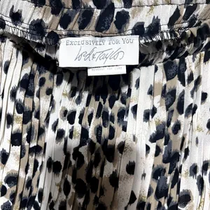Lord & Taylor Vintage Leopard Print Skirt Long‎ Midi pleated USA sz 10 thumbnail 5