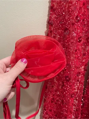 For Love & Lemons Gwendolyn Red Sequin Open Back Mini Dress Women’s Size Medium thumbnail 12
