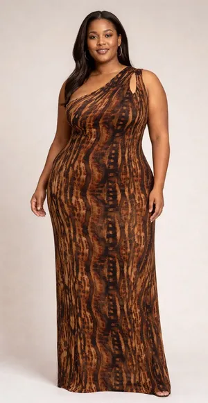 Cato One shoulder dress thumbnail 1