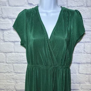 Baltic Born Athena Pleated Maxi Dress Forest Green Maxi Dress Large NWT wedding thumbnail 5