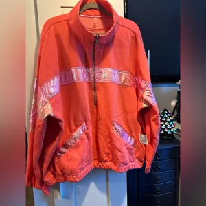 NWT Free People Movement Away We Go Half Zip in Hibiscus $128 MSRP thumbnail 6