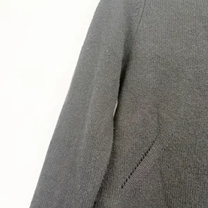Estheme Cachemire Women Black 100% Cashmere Pointelle Minimalist Sweater Size S thumbnail 3